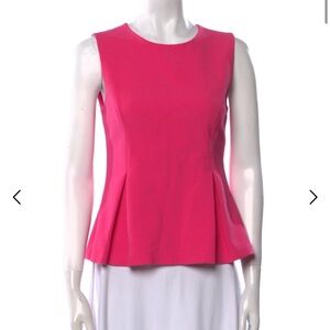 Diane Von Furstenberg Fuchsia Peplum Blouse XS